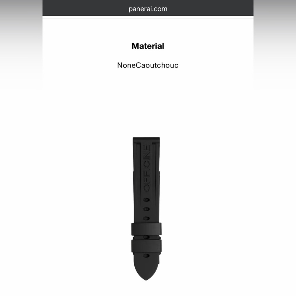 Panerai Black Rubber Strap Accessory MX0011QQ - BRAND NEW in Bag - Picture 2 of 16